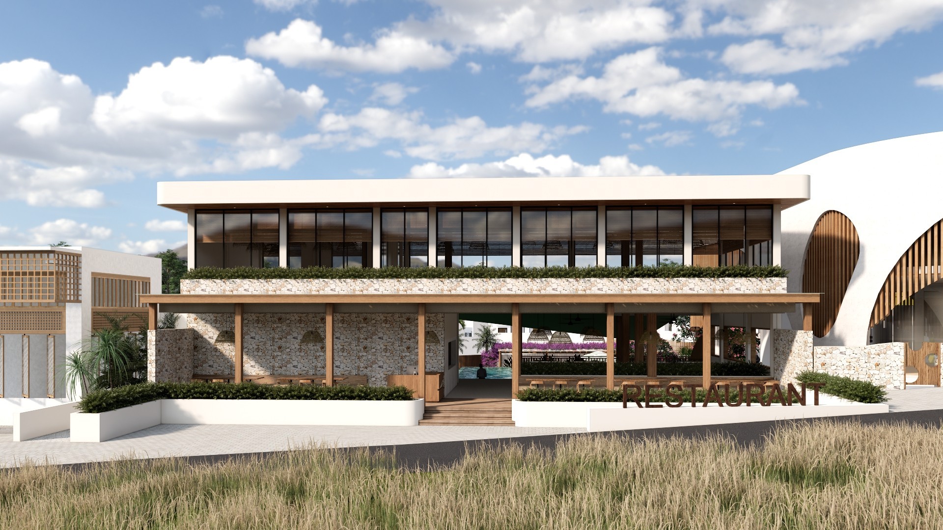 Two white t-shirts with floral appliques and bags