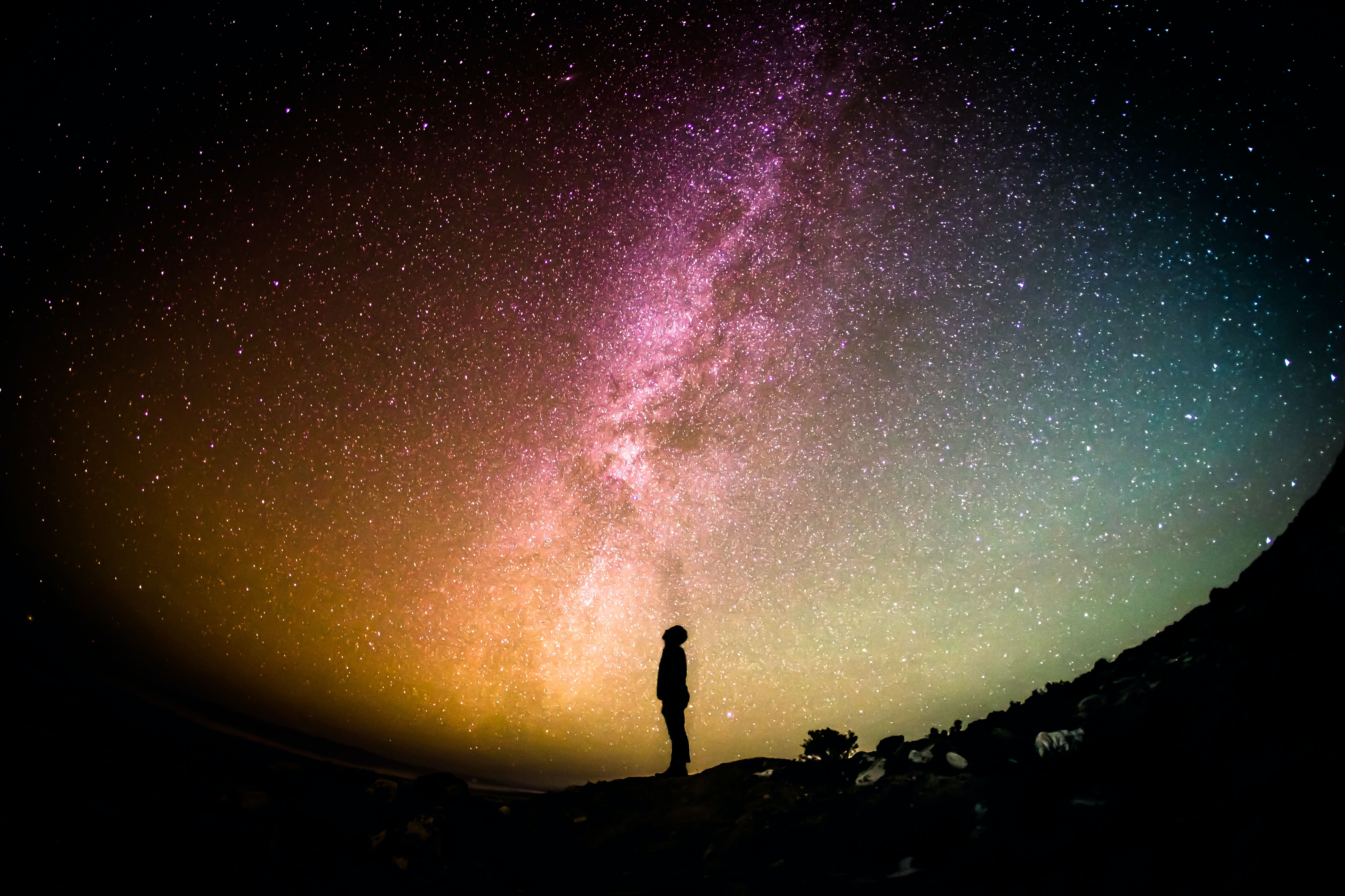 Man Looking Into Beautiful Sky Drawing Parallels Between Sky and Vocal Chops