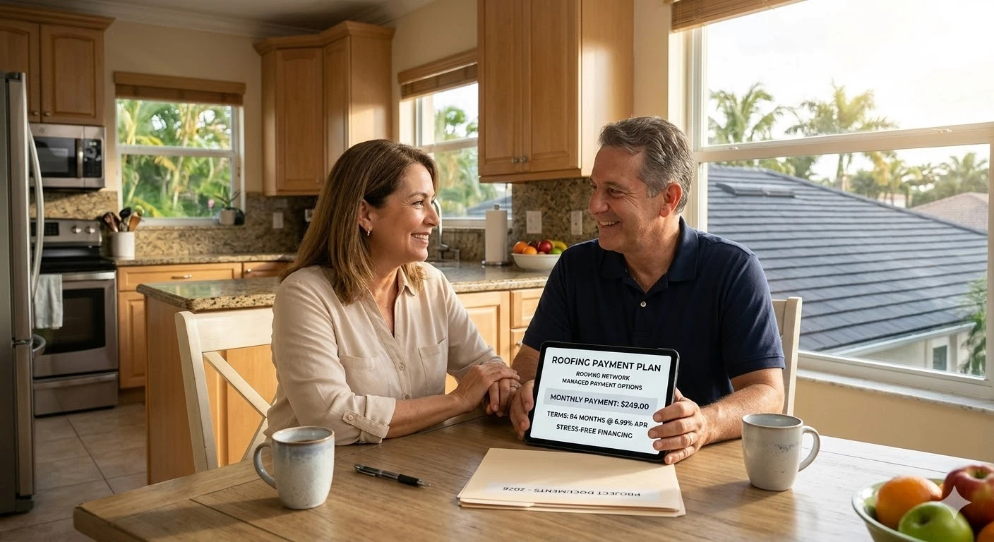 Affordable roof financing options for South Florida homeowners from Roofing Network – 0% interest