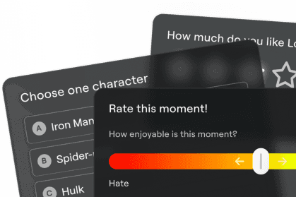 Lumiere Research Question Types UI 