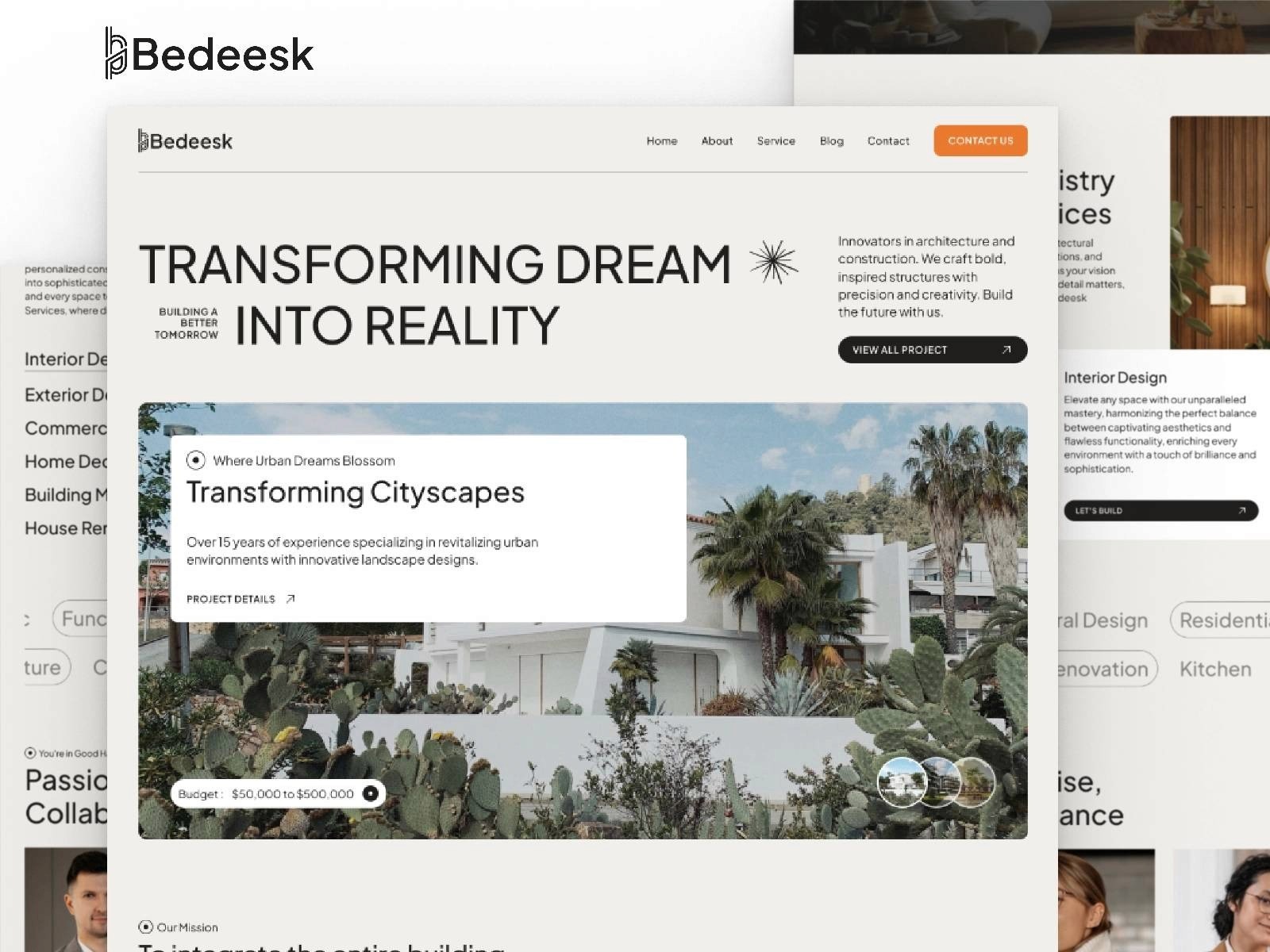 bedeesk architecture & interior design template