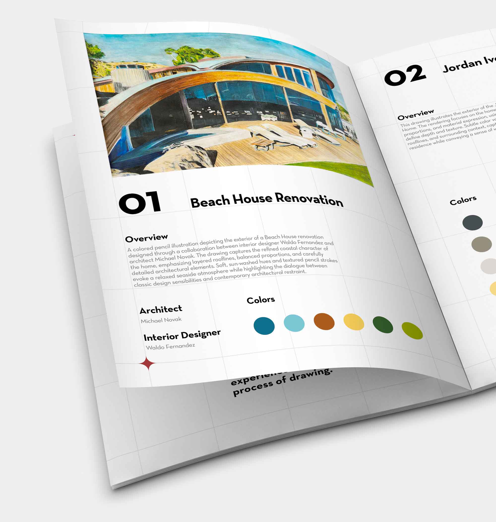 Close up image of architecture drawing 1