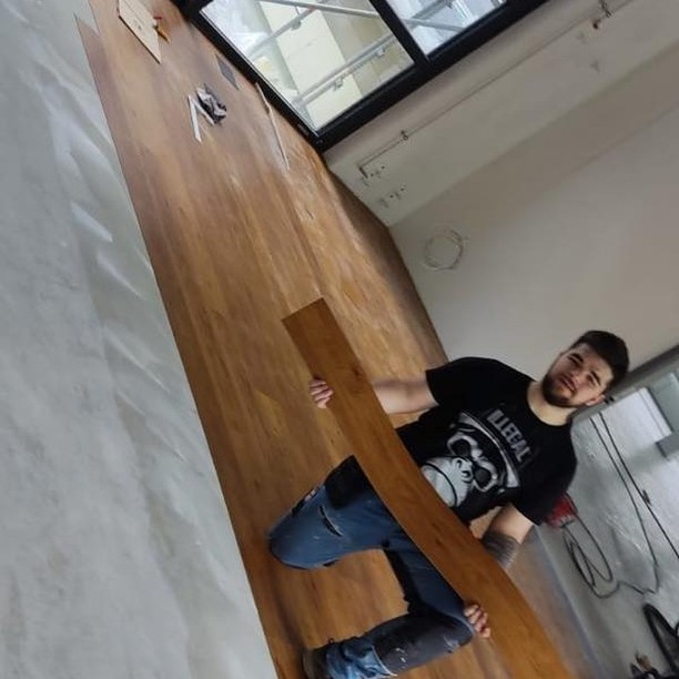 Vintage Car Under Palm Trees