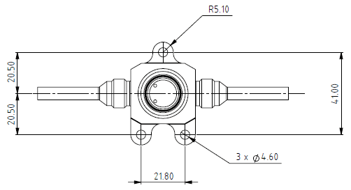 Isolation Valve mechanical interface dimension drawing