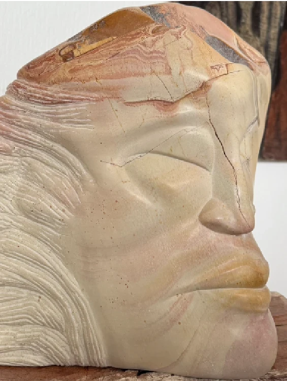 Imagining Mary Anne Drew, 2023. Kisi Stone. by Barbara Walker.