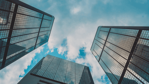 Large high-rise buildings in the frame