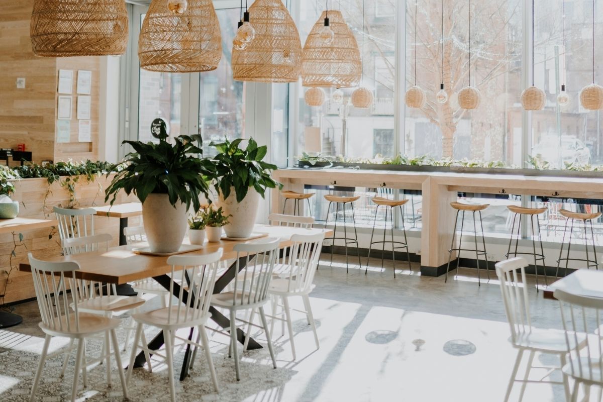 New clean restaurant interior