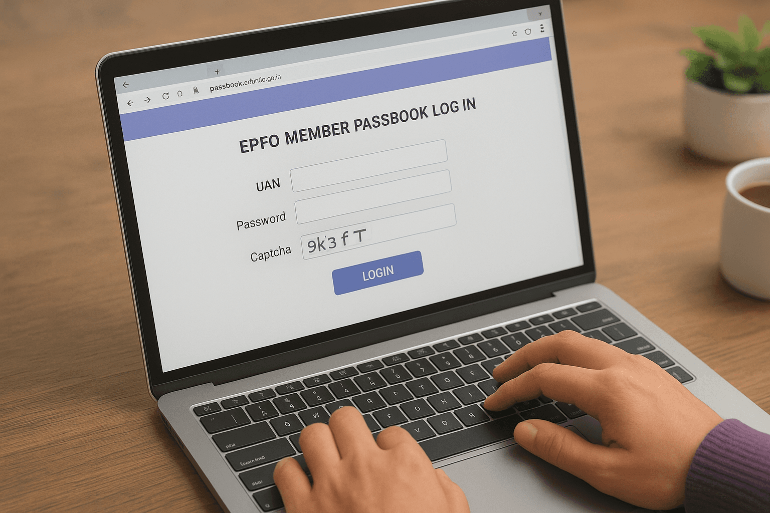 Access the login page