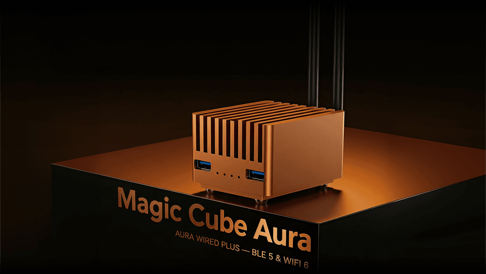 Magic Cube Aura with USB ports and antennas
