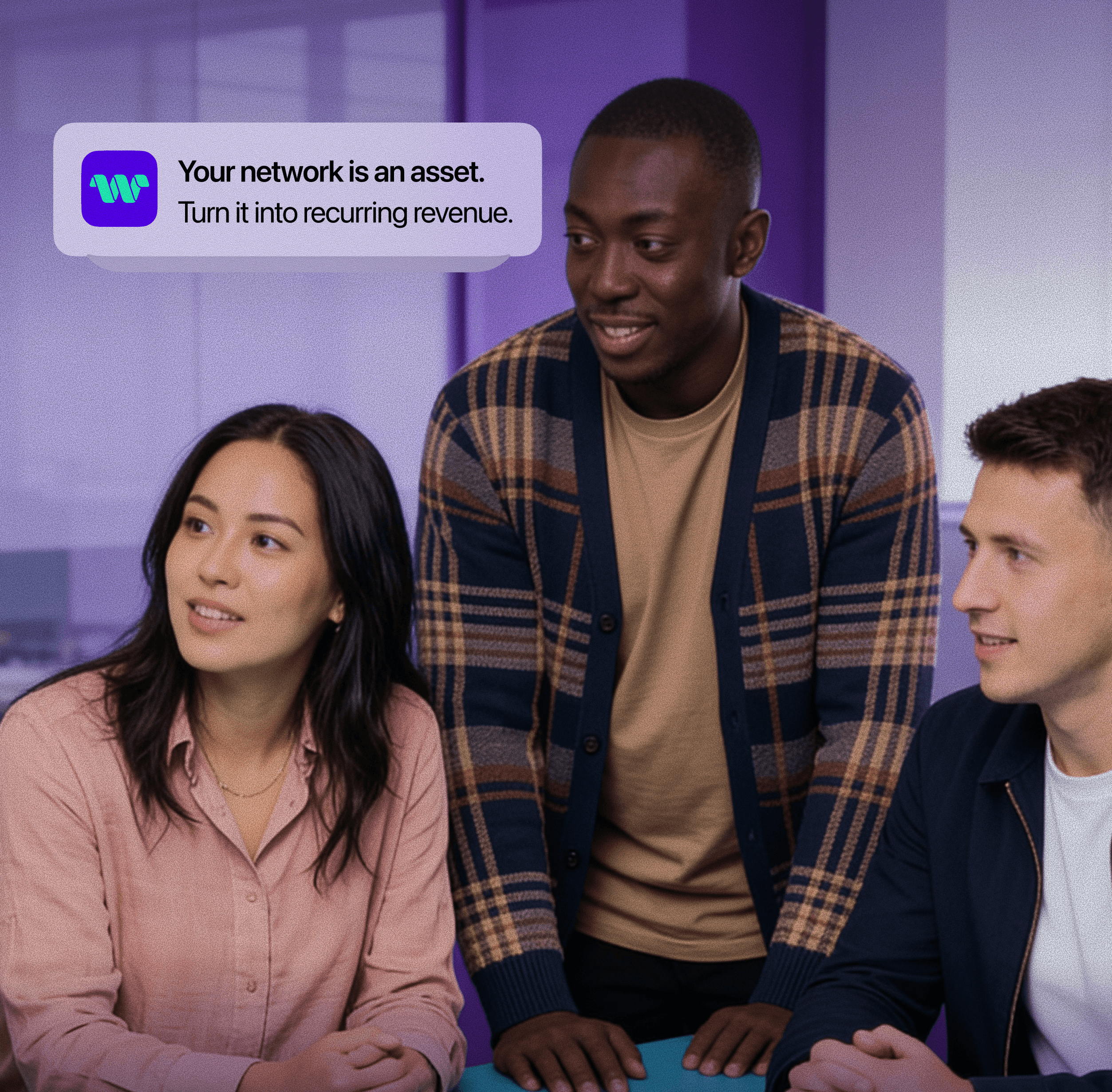 Man with a laptop walking to a store