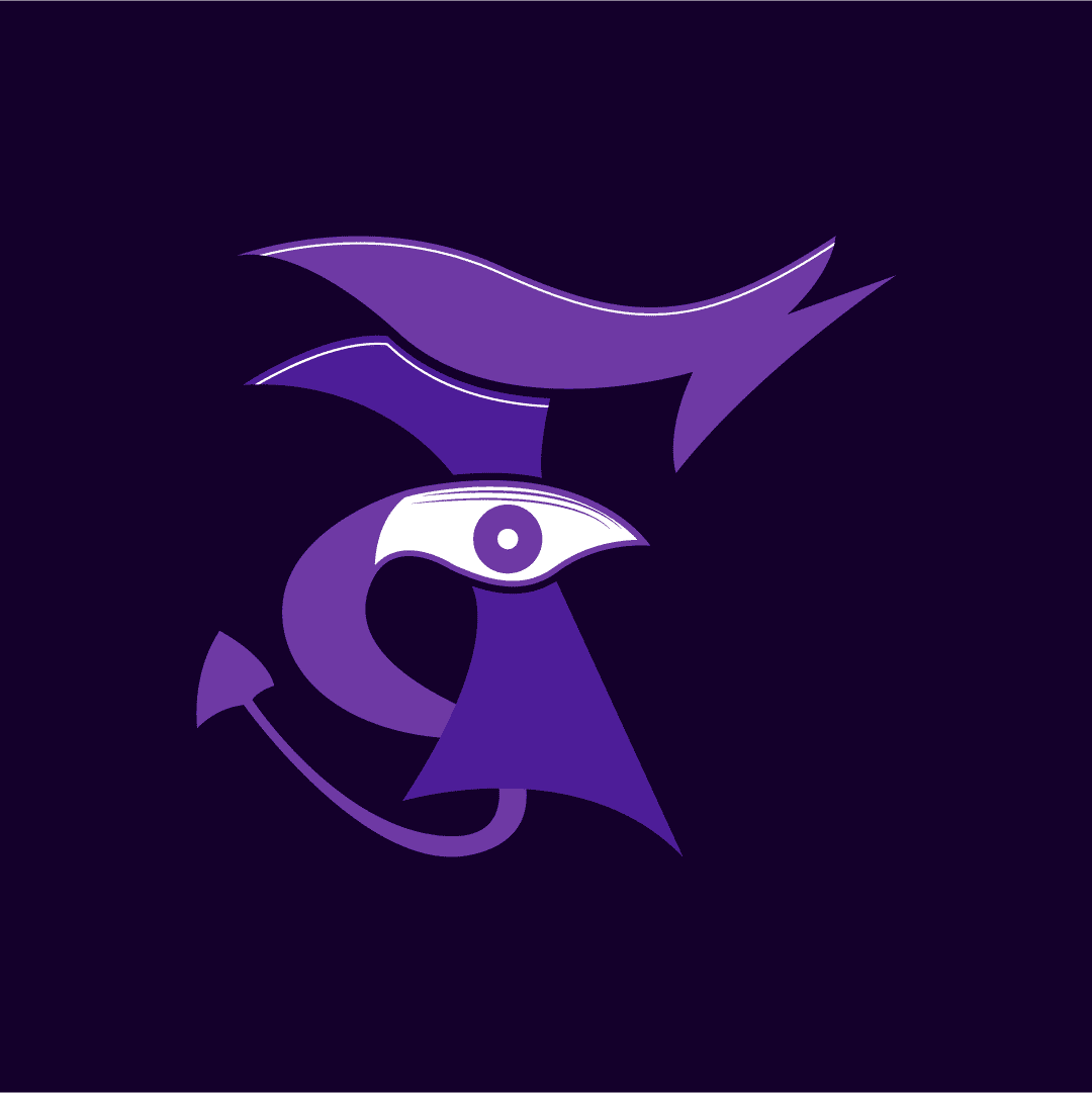 Variante chromatique du nouveau logo minimaliste et élégant pour 'Villa Wassim Marrakech', créé par Nux-Studio. Le logo présente la silhouette stylisée (évoquant un cheval ou une calligraphie arabe) et le texte 'VILLA WASSIM Marrakech' affichés en couleur blanche ou blanc cassé. Le fond est une teinte uniforme de bleu marine foncé ou de gris très sombre. Ce visuel est essentiel pour la charte graphique et la direction artistique, illustrant l'identité de marque moderne et haut de gamme conçue par Nux-Studio pour l'hôtellerie de luxe.