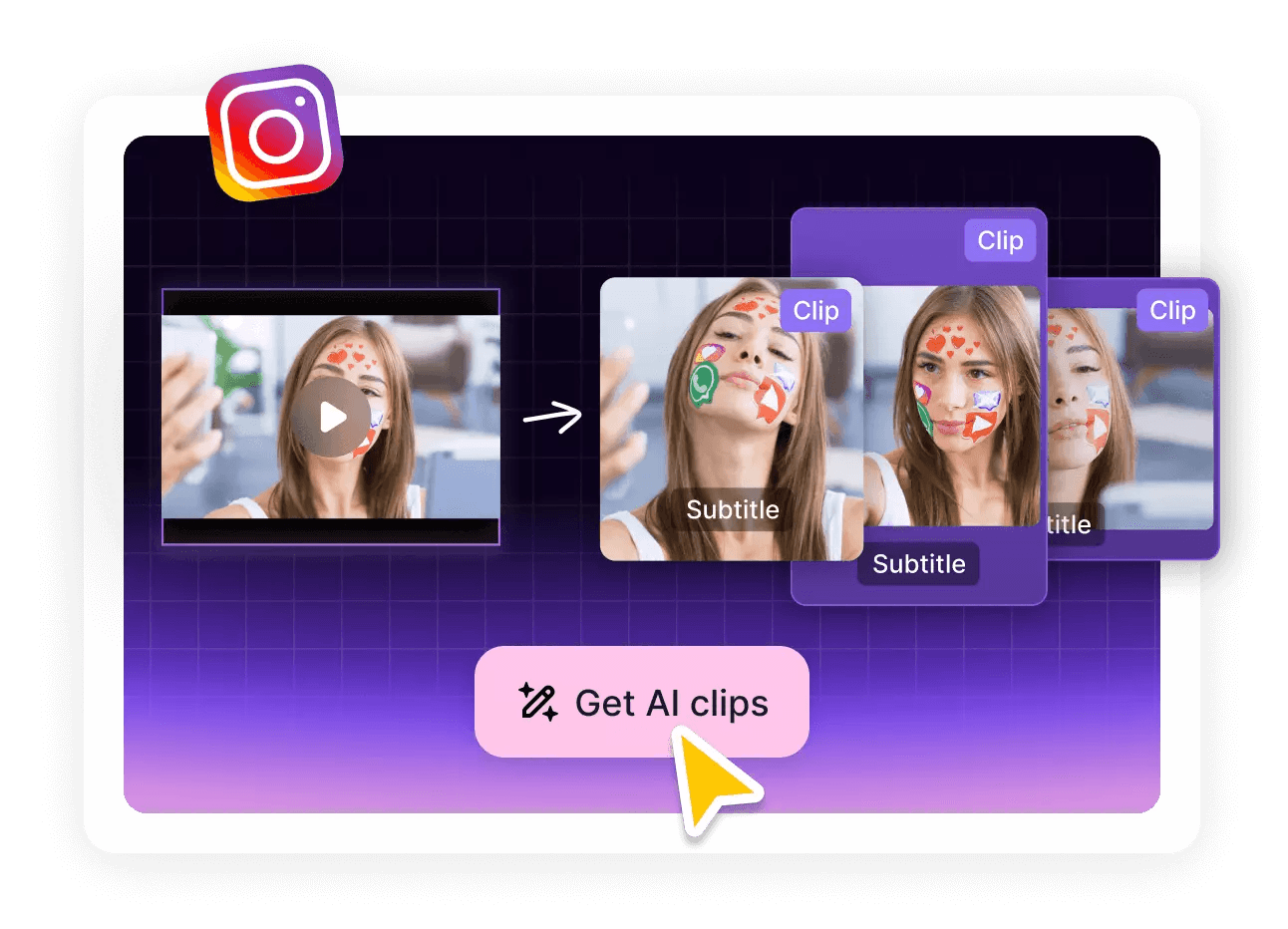 Generating short video clips using AI - How to Start Clipping on Instagram