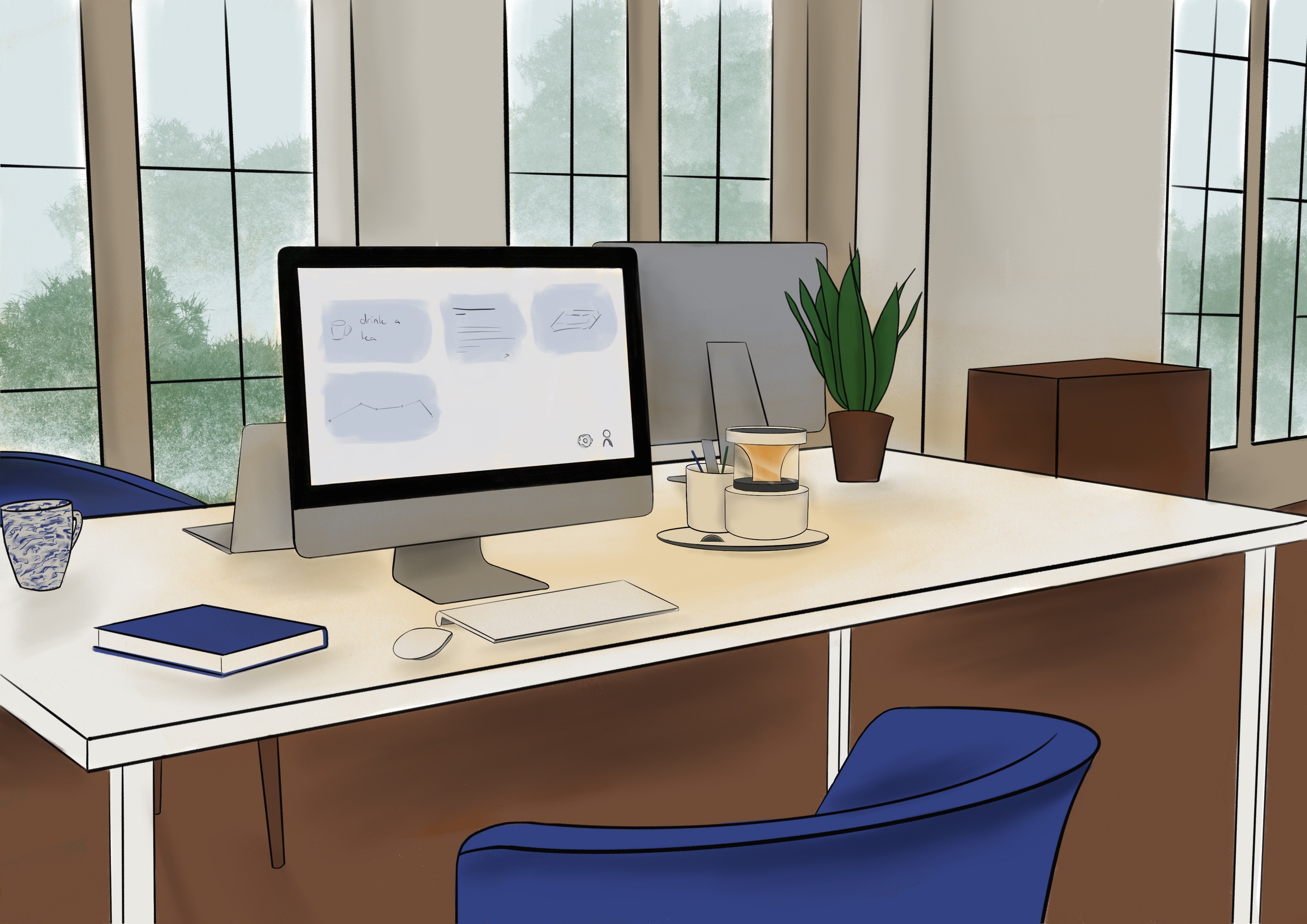 lamp in the work environment