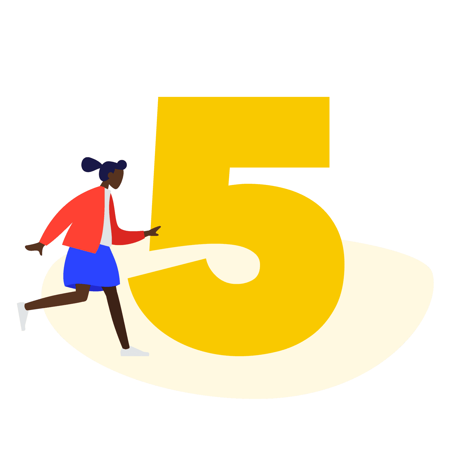 Graphic of the number 5