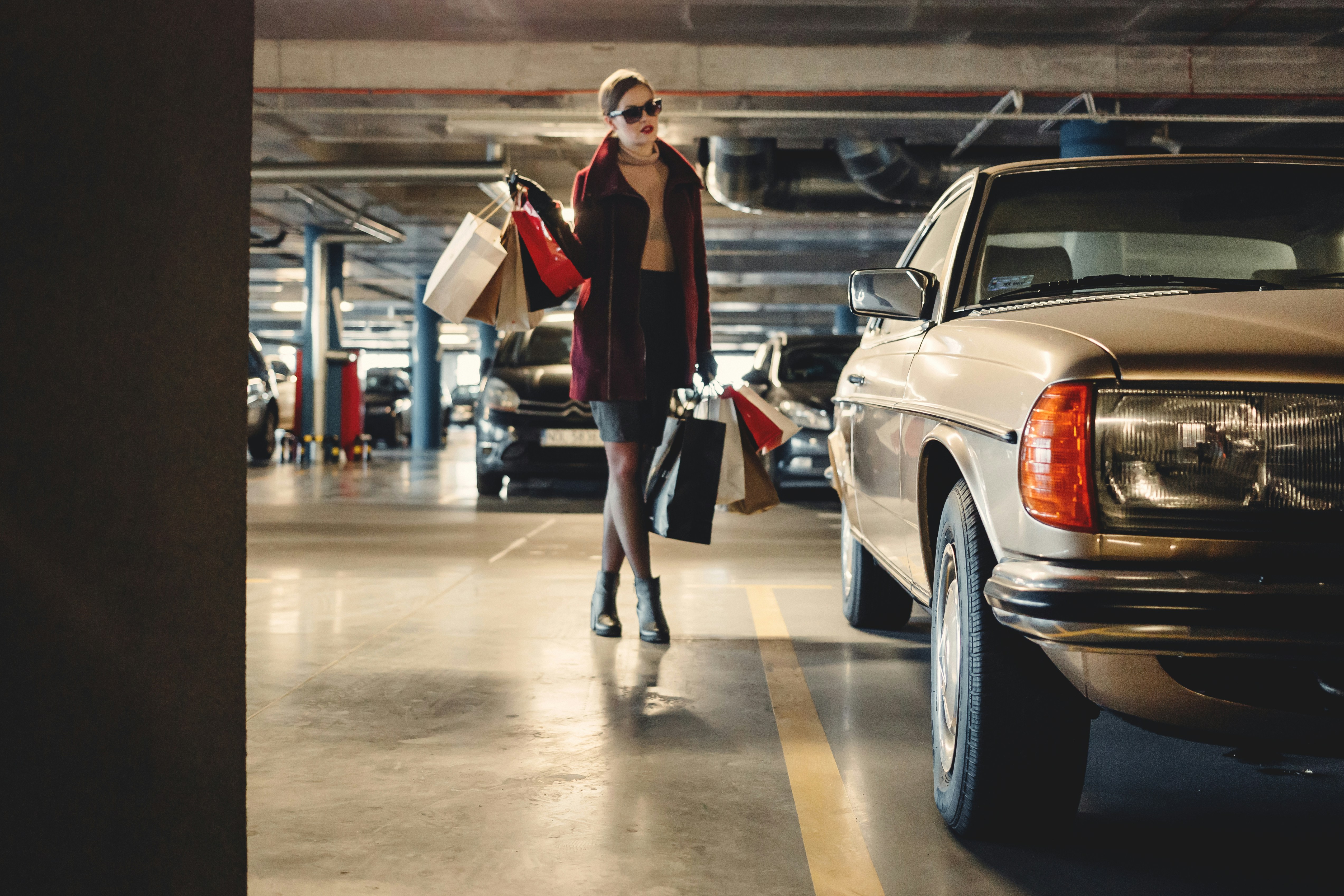 Lady Holding Shopping Bags - Preppy Things