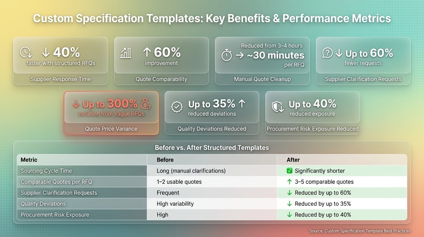 Custom Specification Templates: Key Benefits & Performance Metrics
