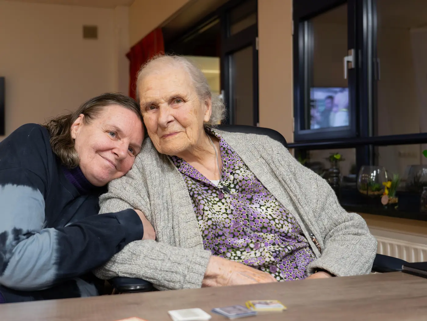 A work team around the desk