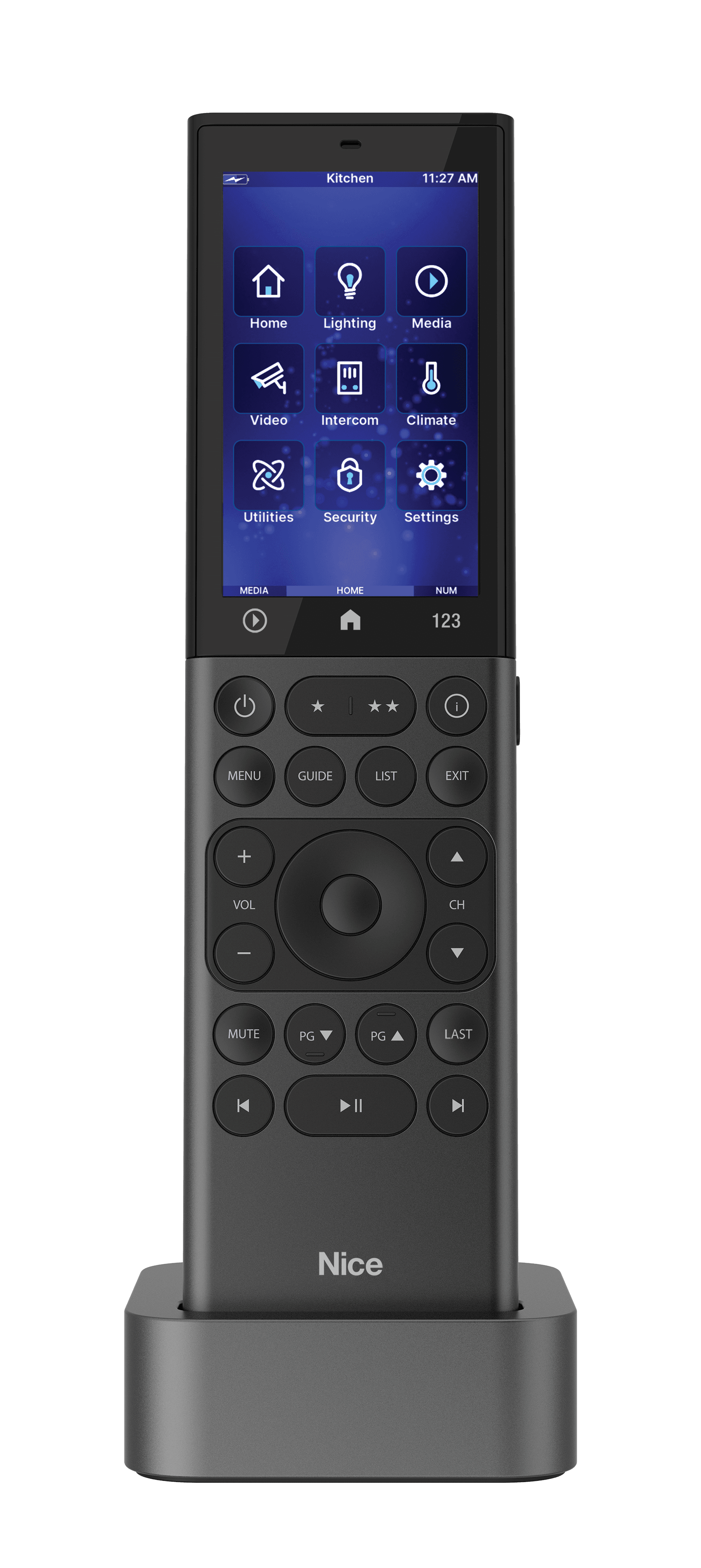 Nice smart home remote in charging dock