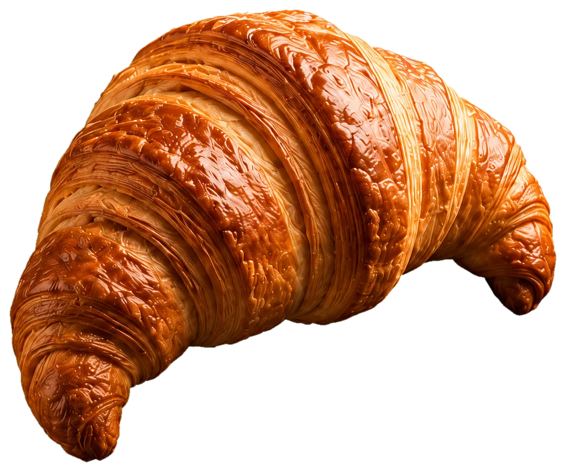 Glossy French croissant