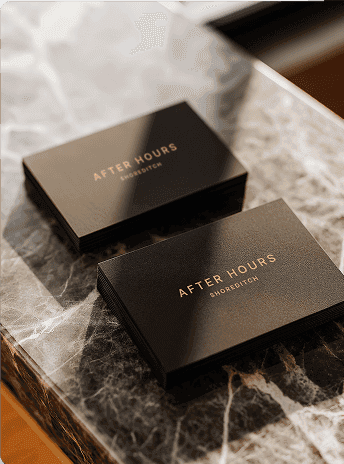 After Hours business cards