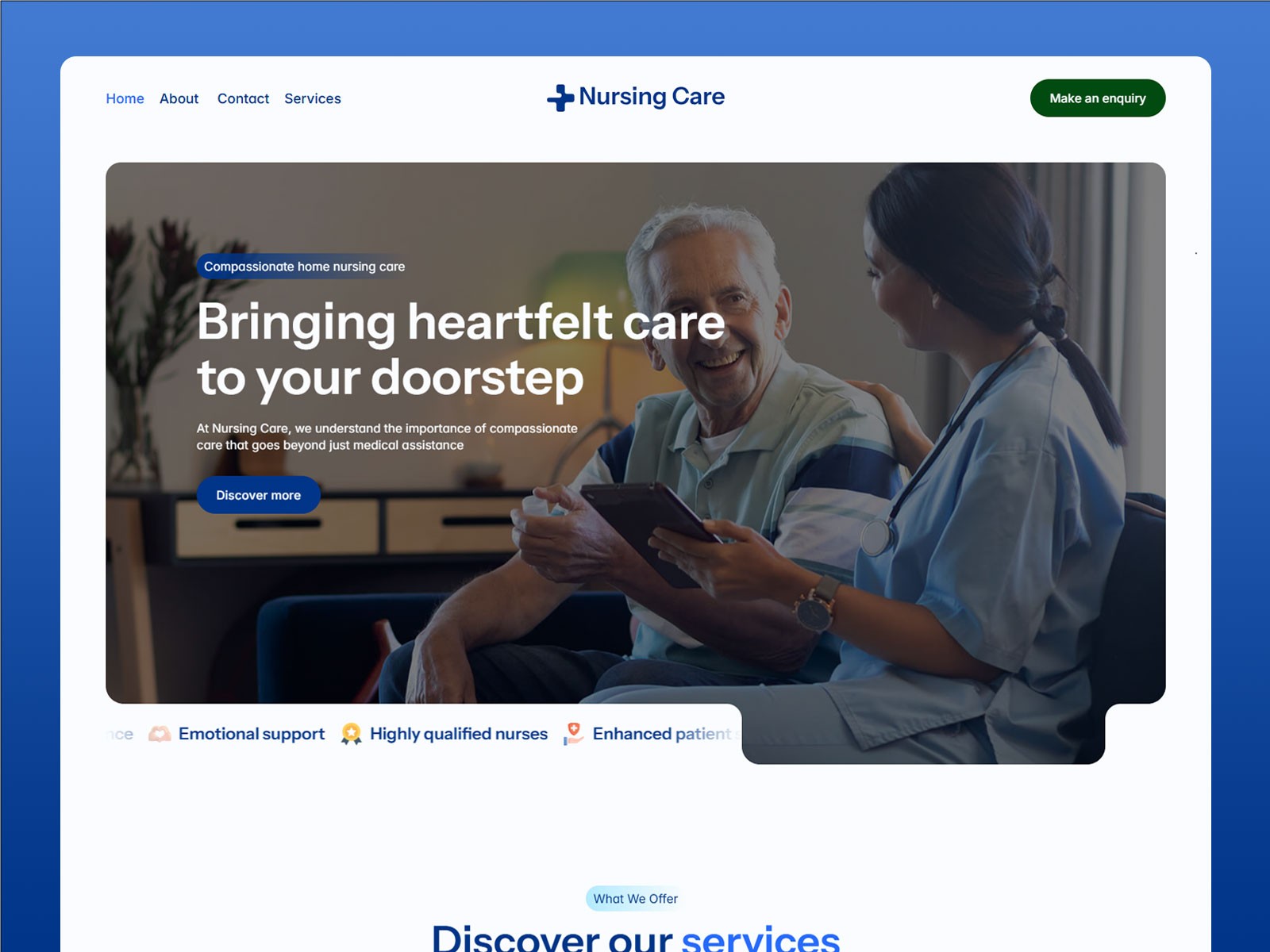 Nursing Care — 现代专业医疗健康网站设计灵感