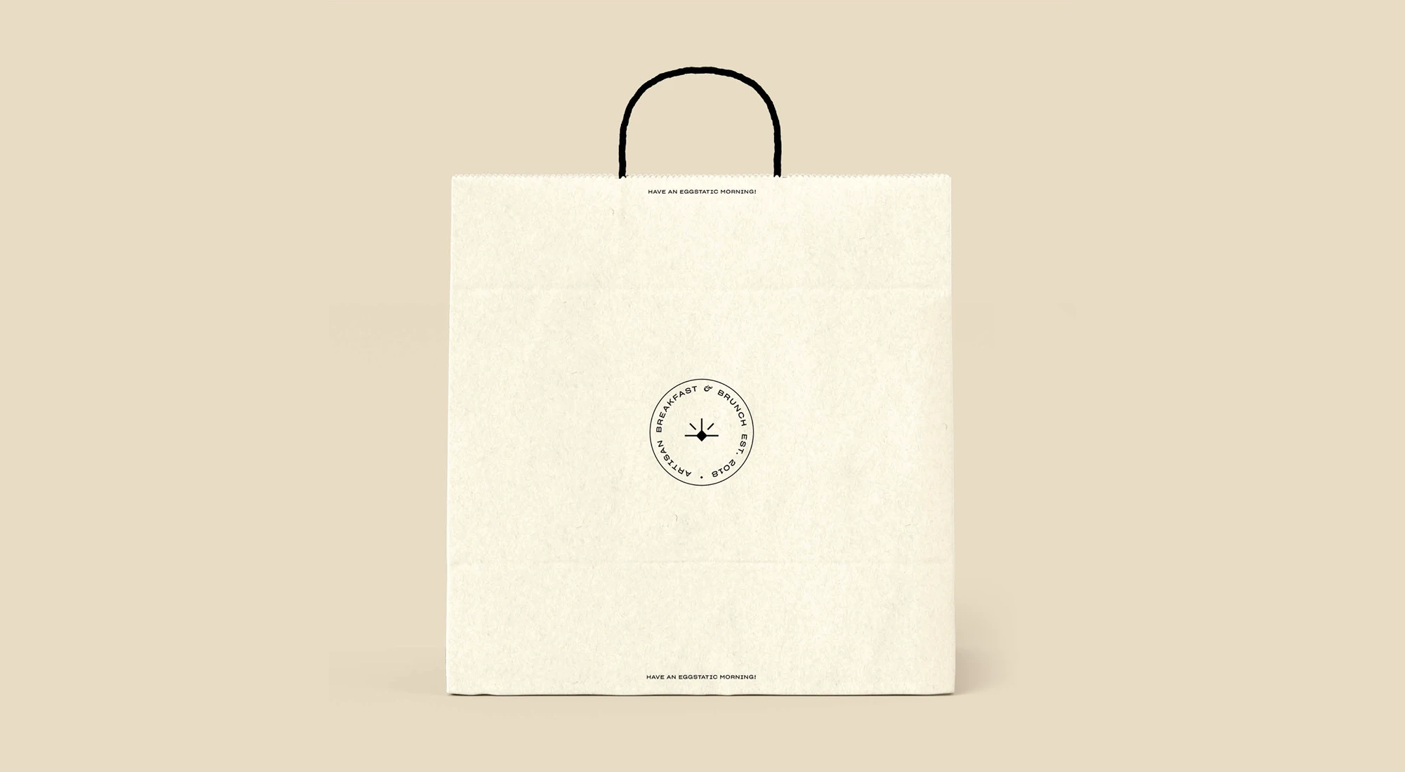 breakfast & brunch restaurant paper bag design