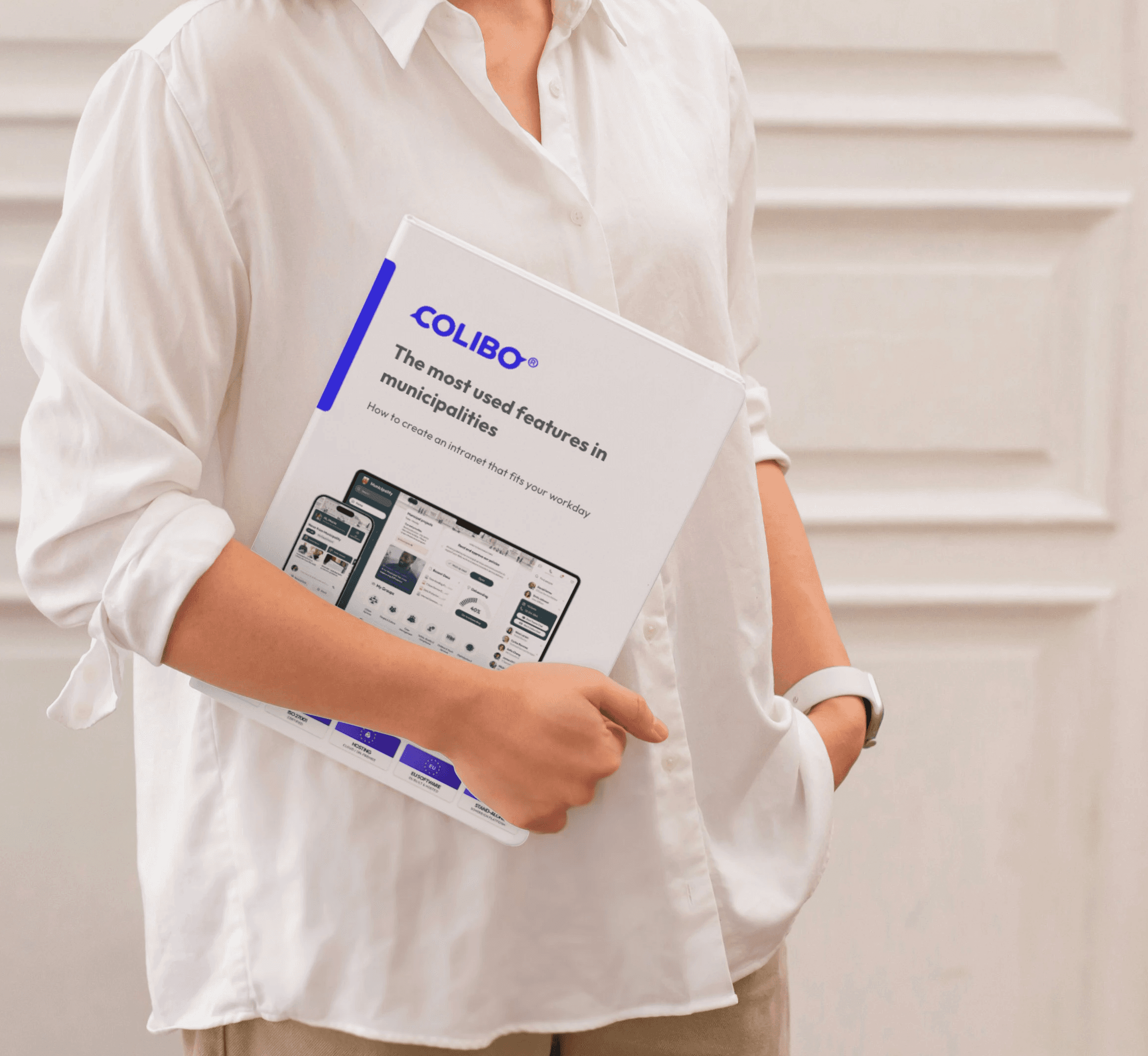 Screenshot of Colibo intranet on PC and mobile