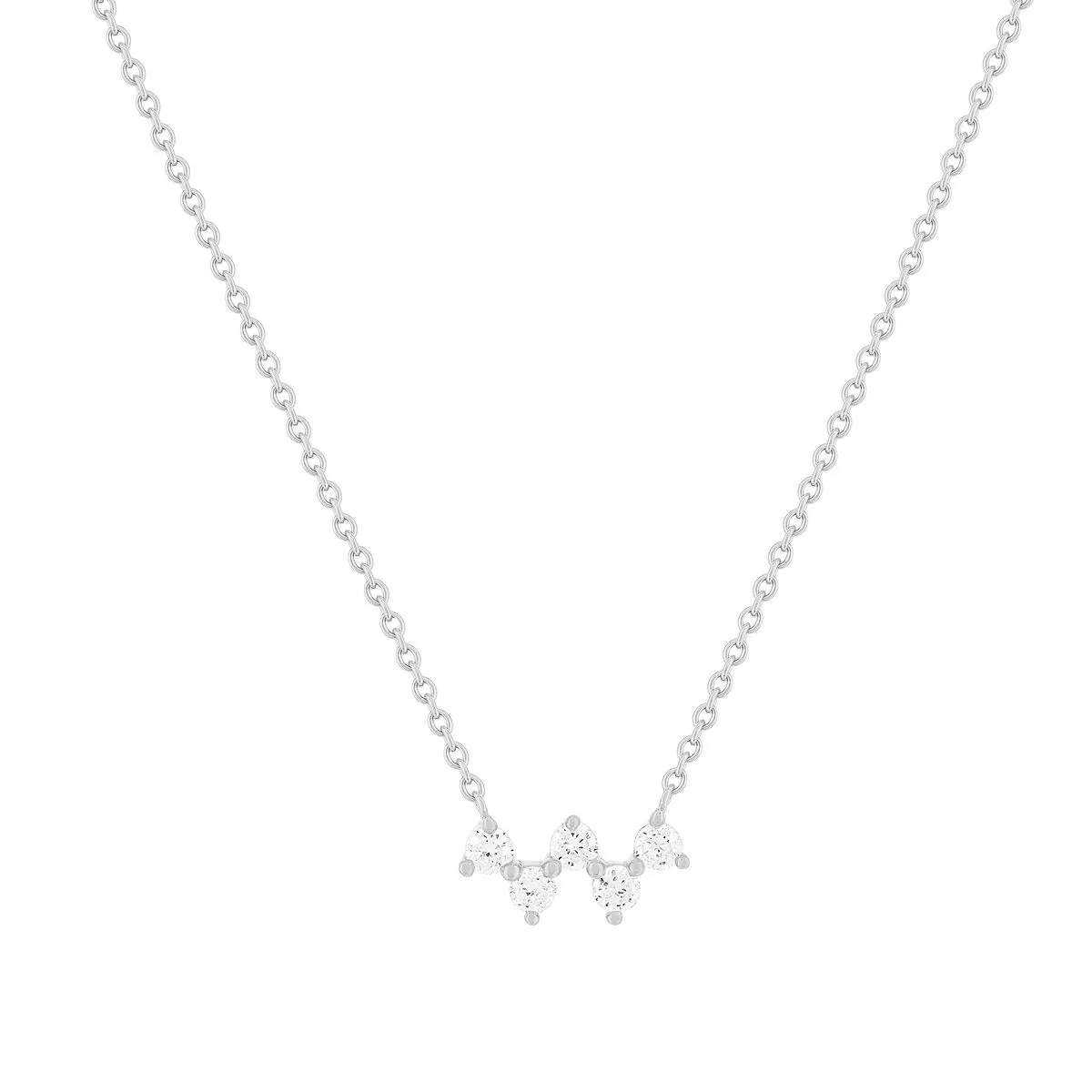 Collier en argent 925 serti d'oxydes de zirconium