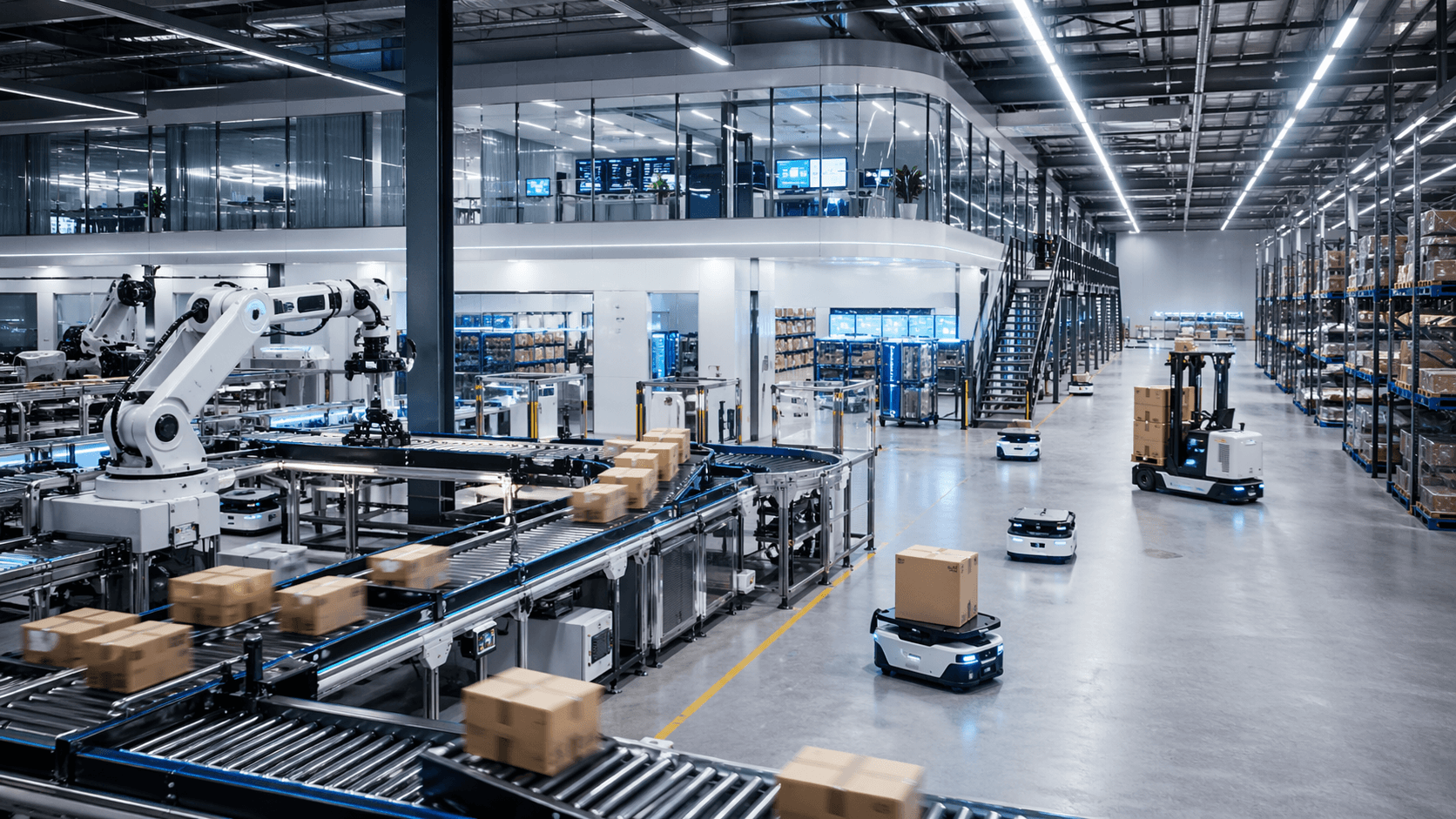 Photograph of high-tech warehouse