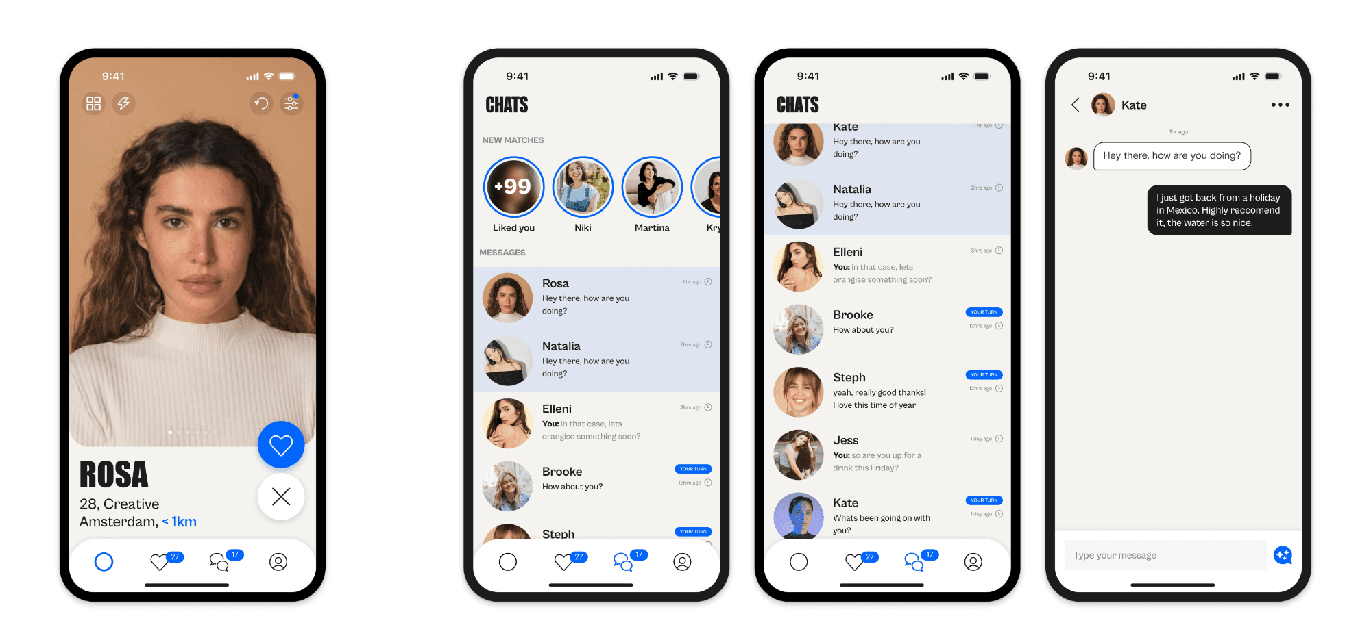 Final UI: Open messages