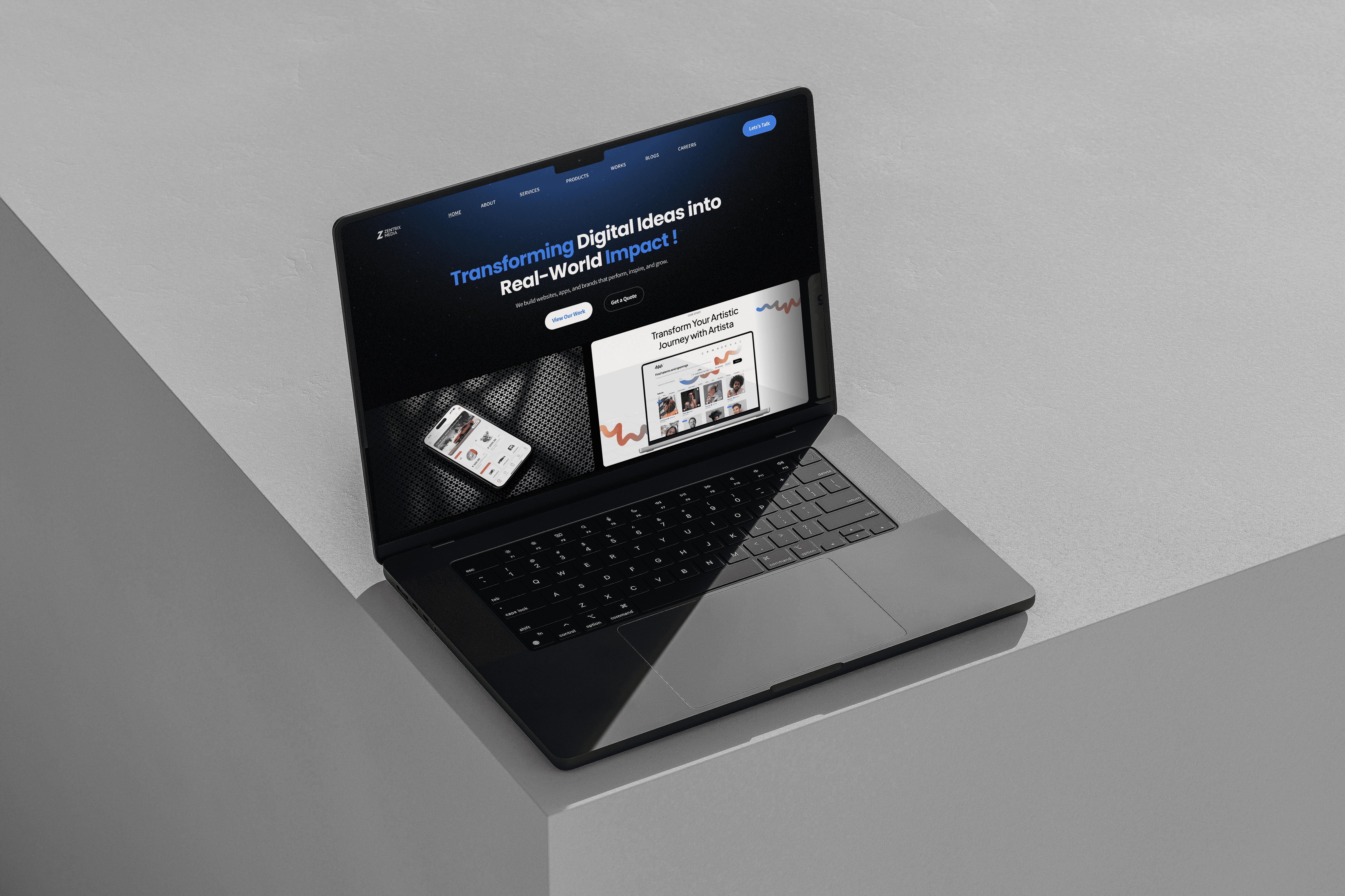 Laptop on the ground