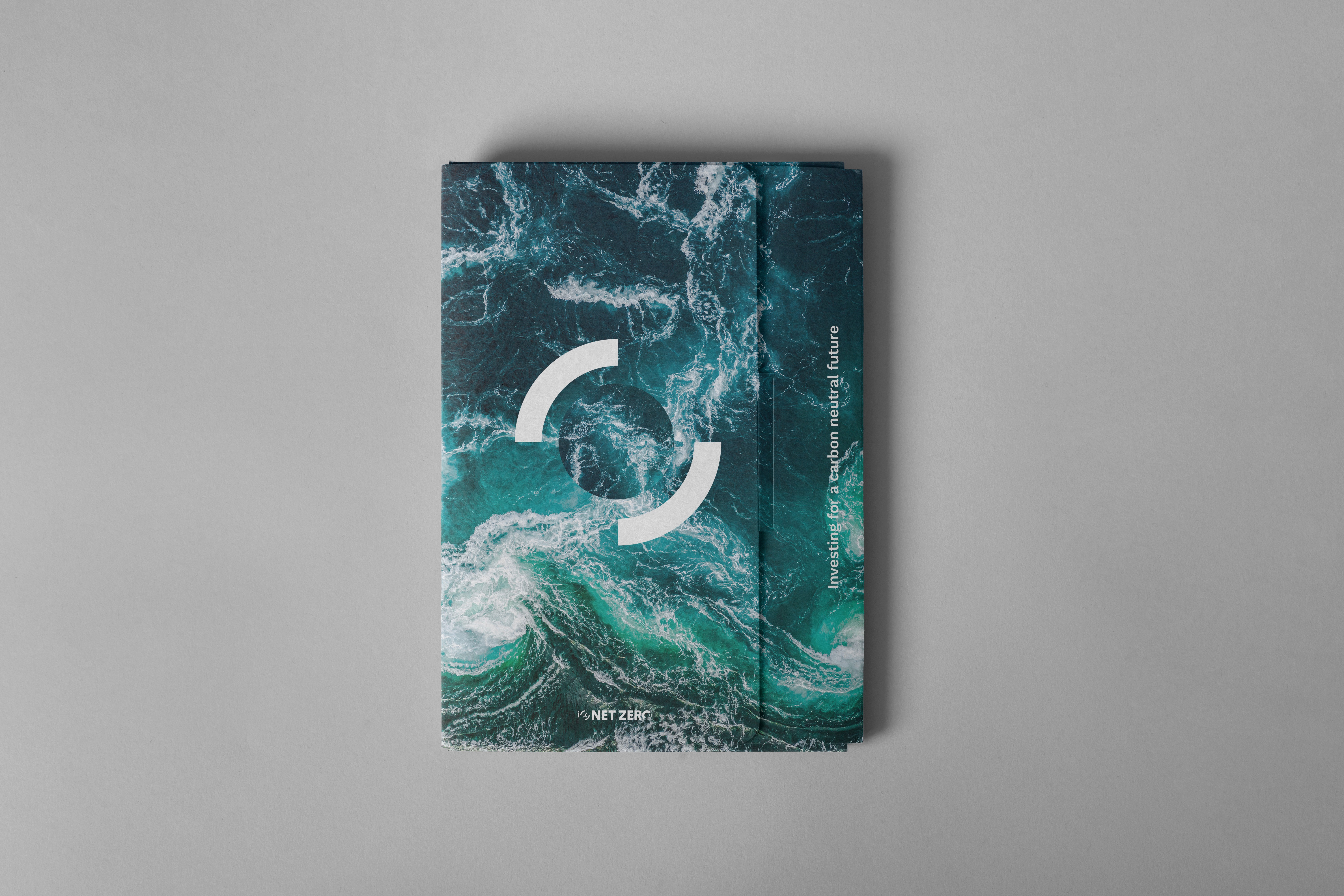 tipota design studio - climate change for carbon neutral investment compny ix net zero - bespoke typography logo and visual system - is net zero investor pack and visual system