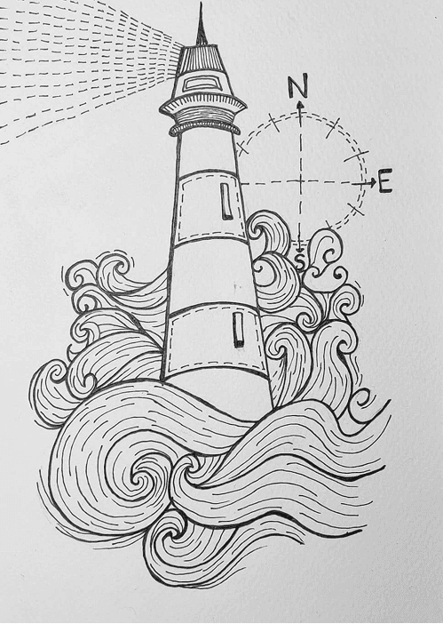 Man standing on a stone, in the background is sunshine