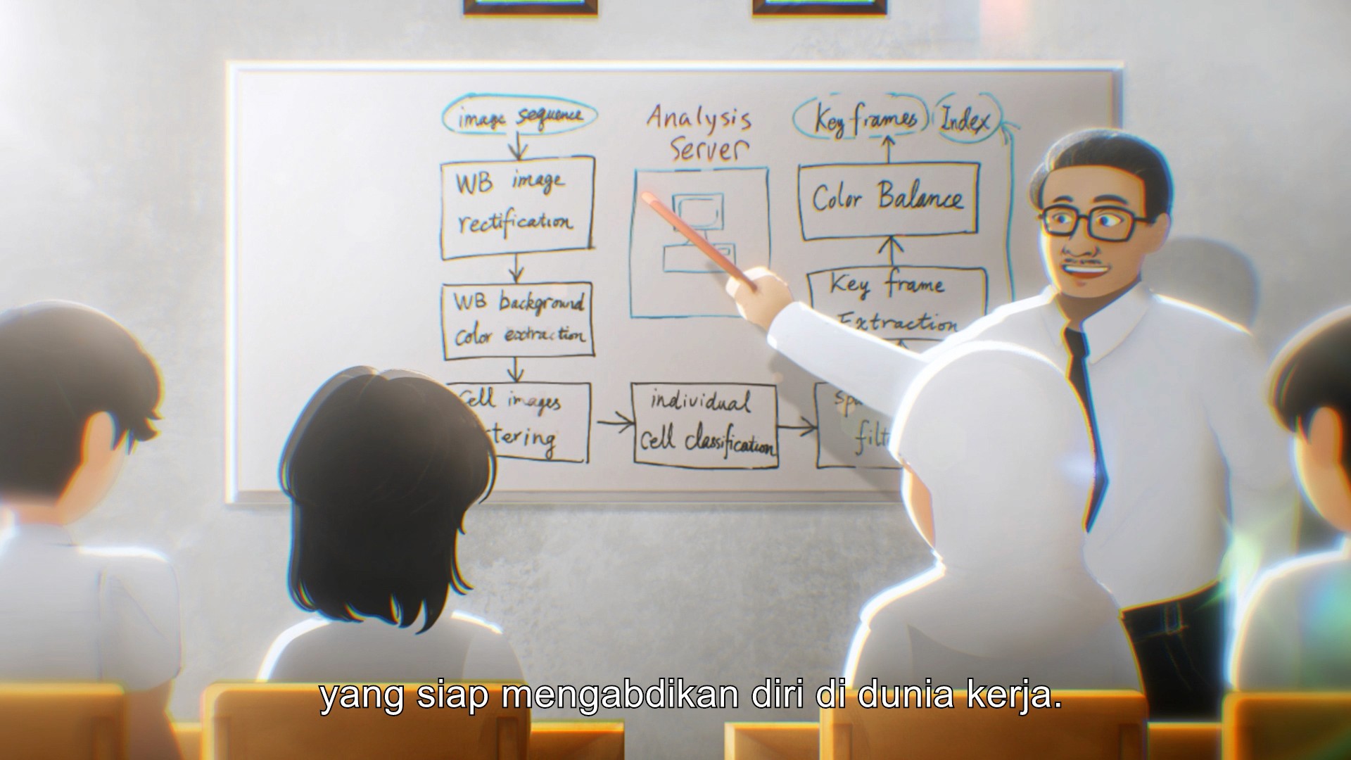 a woman with flowers