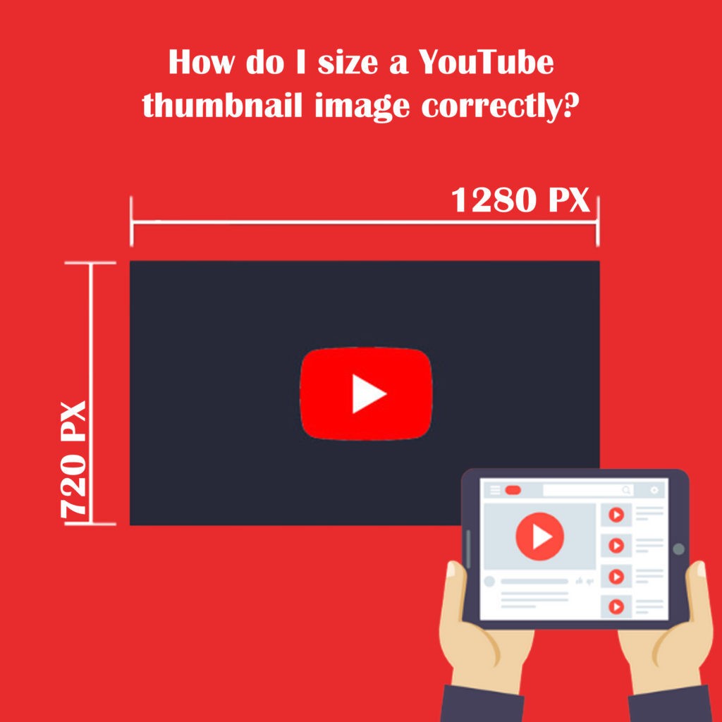 How do I size a YouTube thumbnail image correctly
