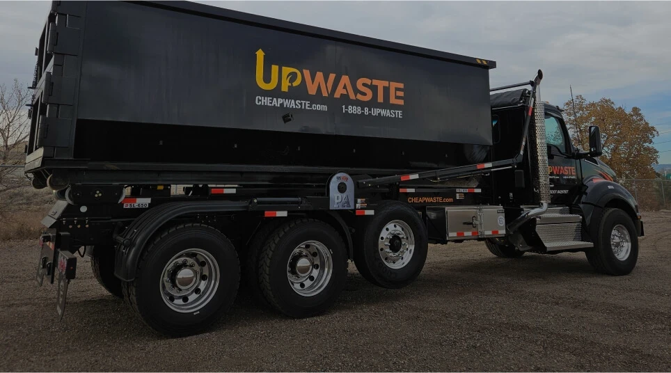 Dumpster placed outside residetial house