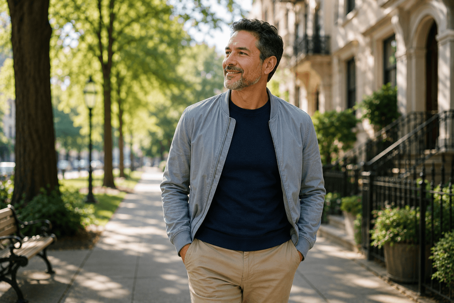 Man confidently moving forward with the next chapter of his life after resolving a family law matter in Ontario.