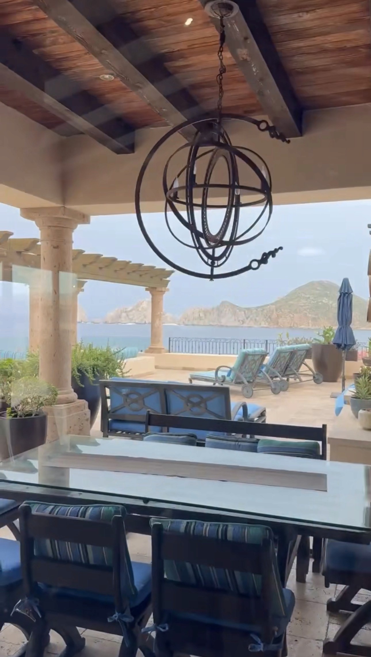 Private terrace at Penthouse 3603 overlooking the Sea of Cortez and Land’s End