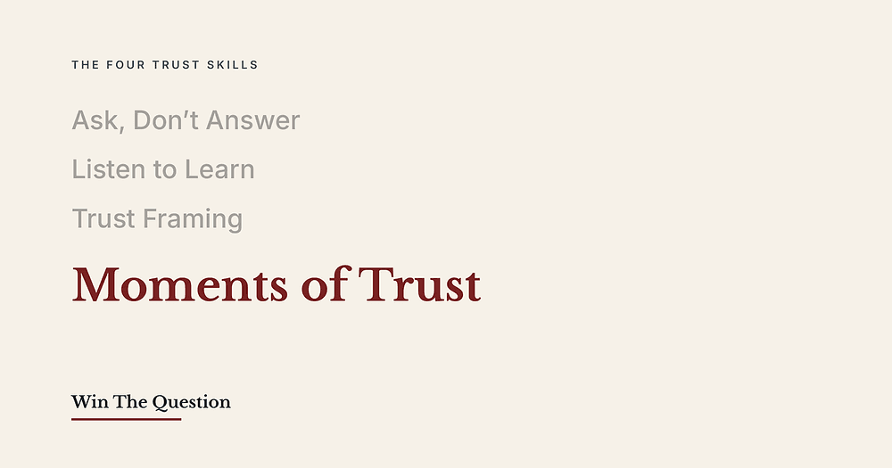 Client Trust When Things Go Wrong: Moments of Trust