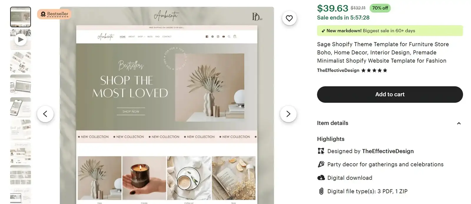 Website Theme - Etsy