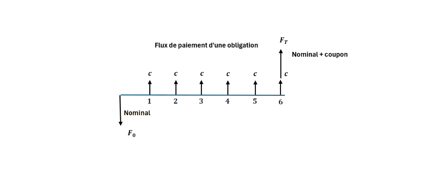 Graphique - flux de paiement d'une obligation