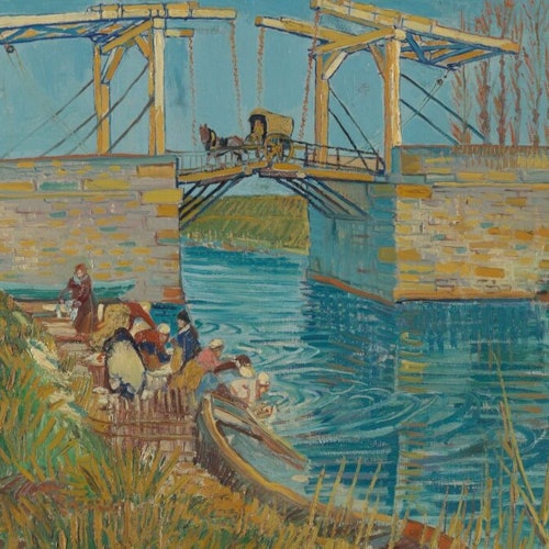 フィンセント・ファン・ゴッホ、アルルの橋（ポン・ド・ラングロワ）、1888年3月中旬