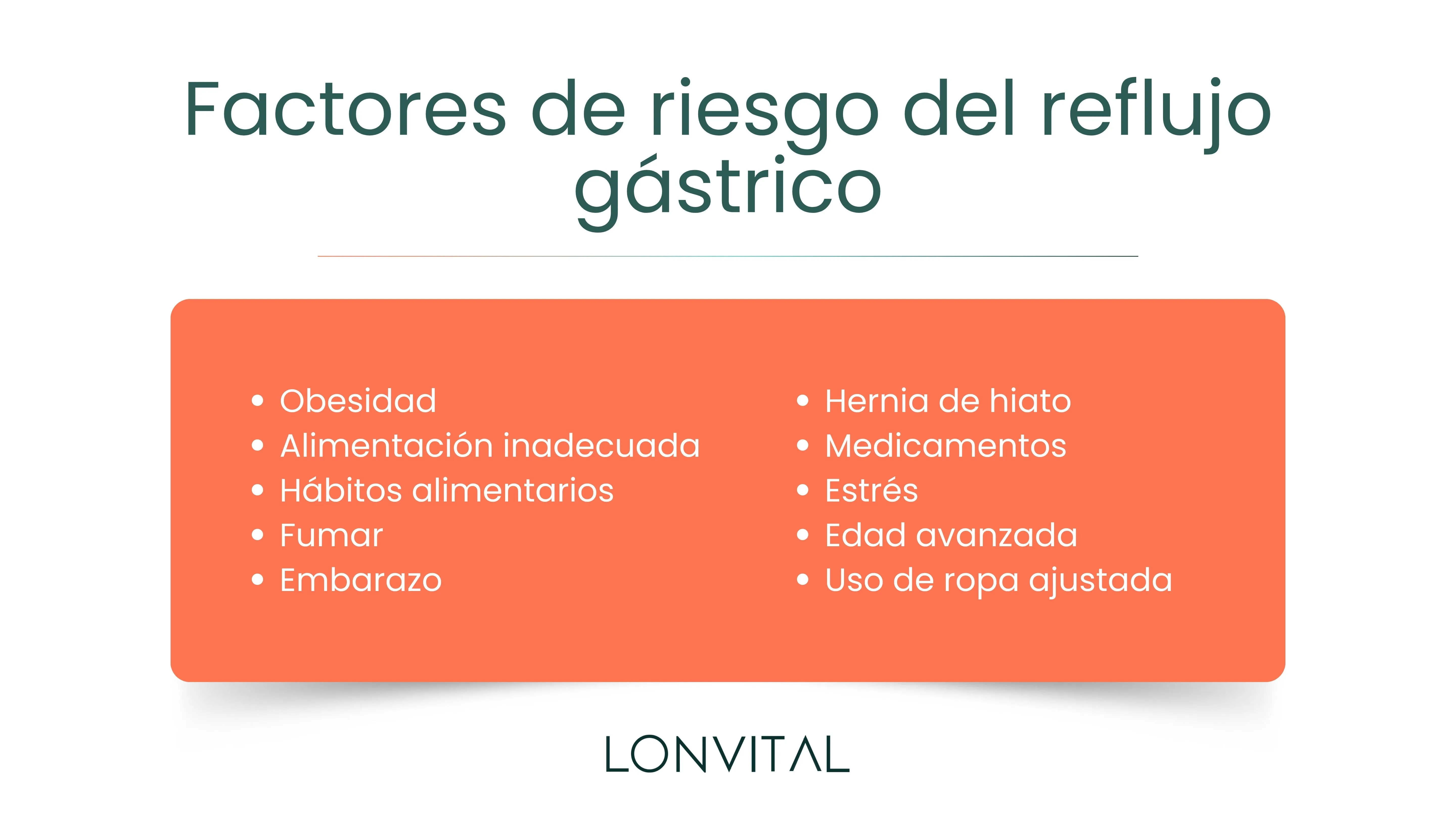 Factores de riesgo del reflujo gástrico