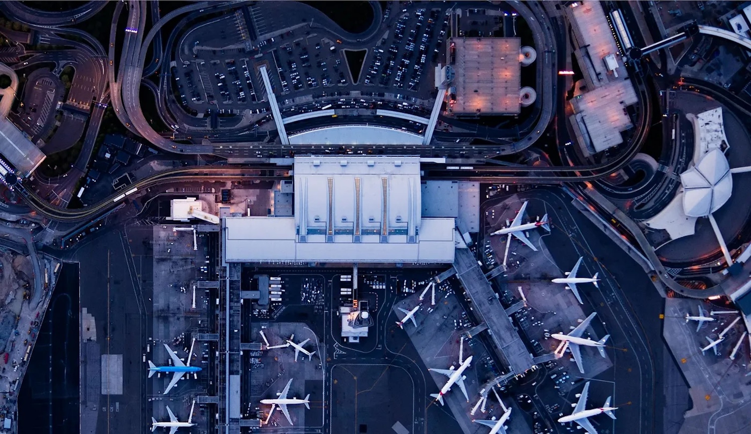 An aerial view of the airside. Courtesy of Michael Hitoshi/Getty Images