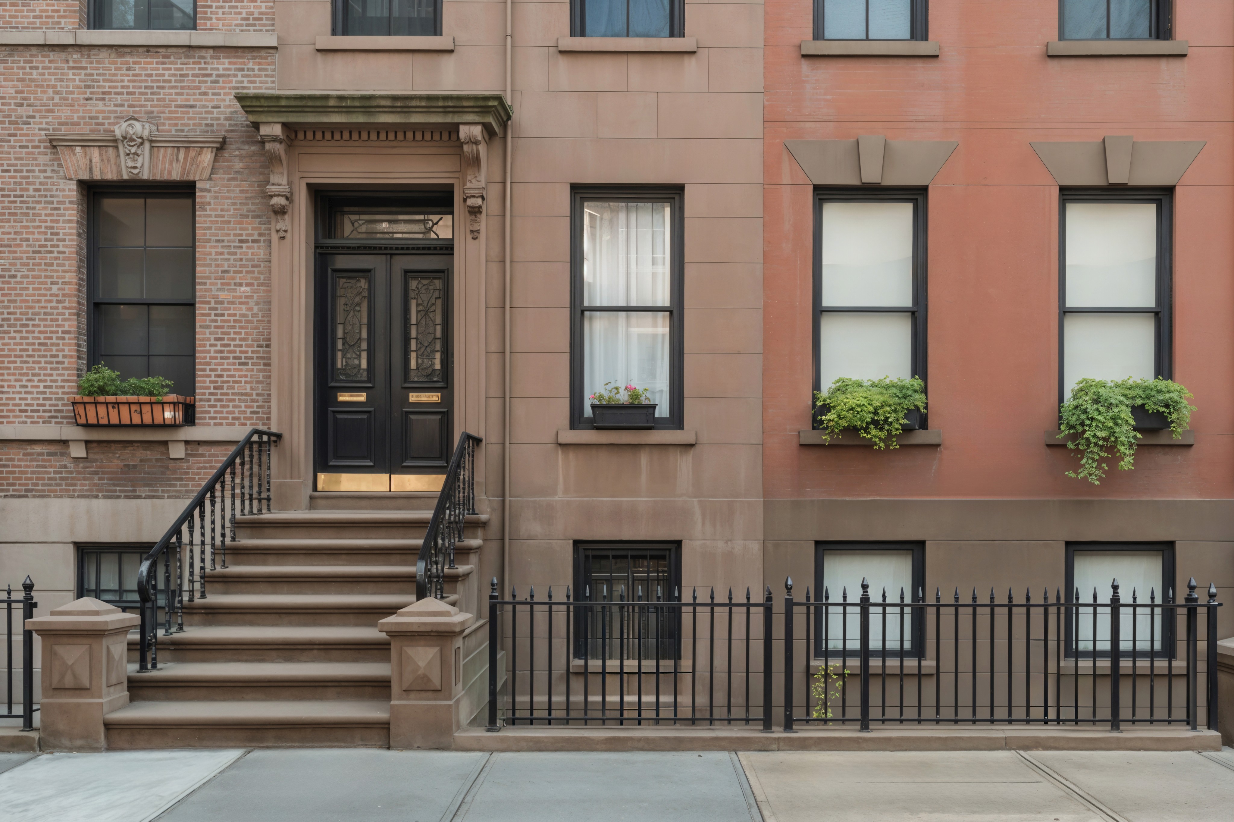 West Village NYC street with brownstones