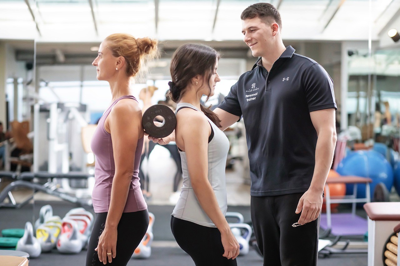 woman kneeling beside man