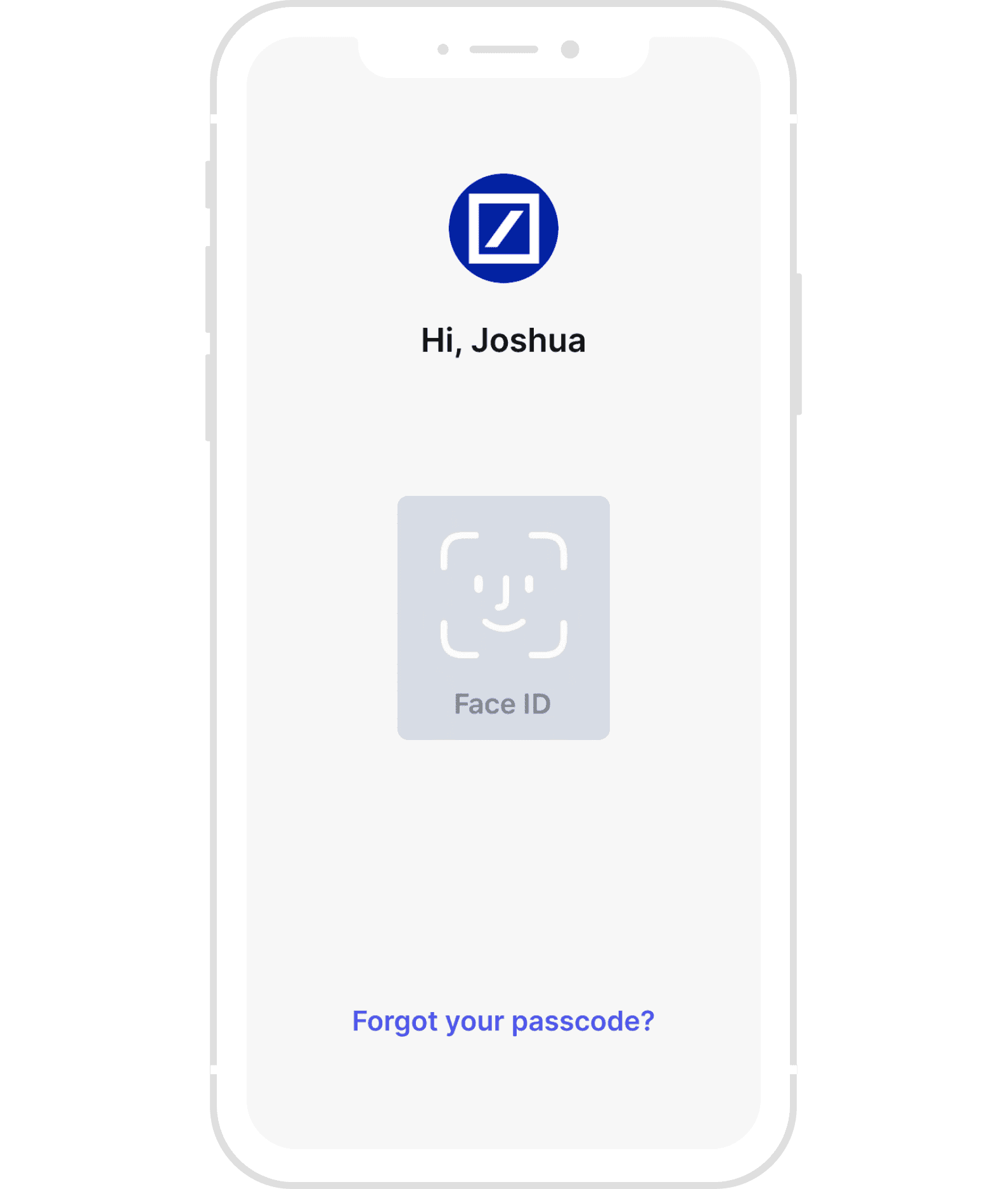 Bank app with faceID