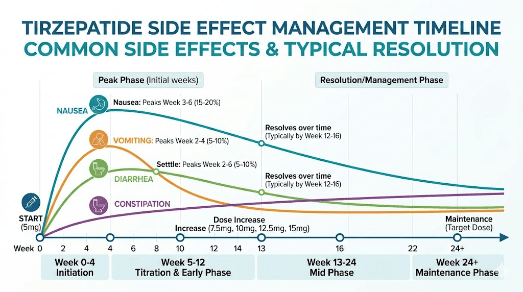 Tirzepatide side effect management timeline and solutions