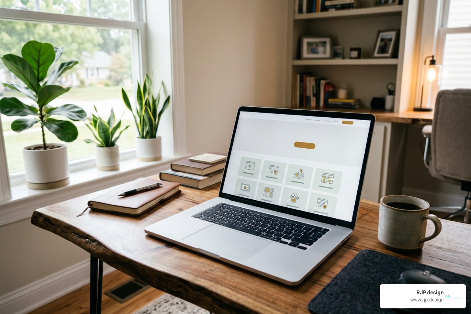 Service-based business portfolio website layout