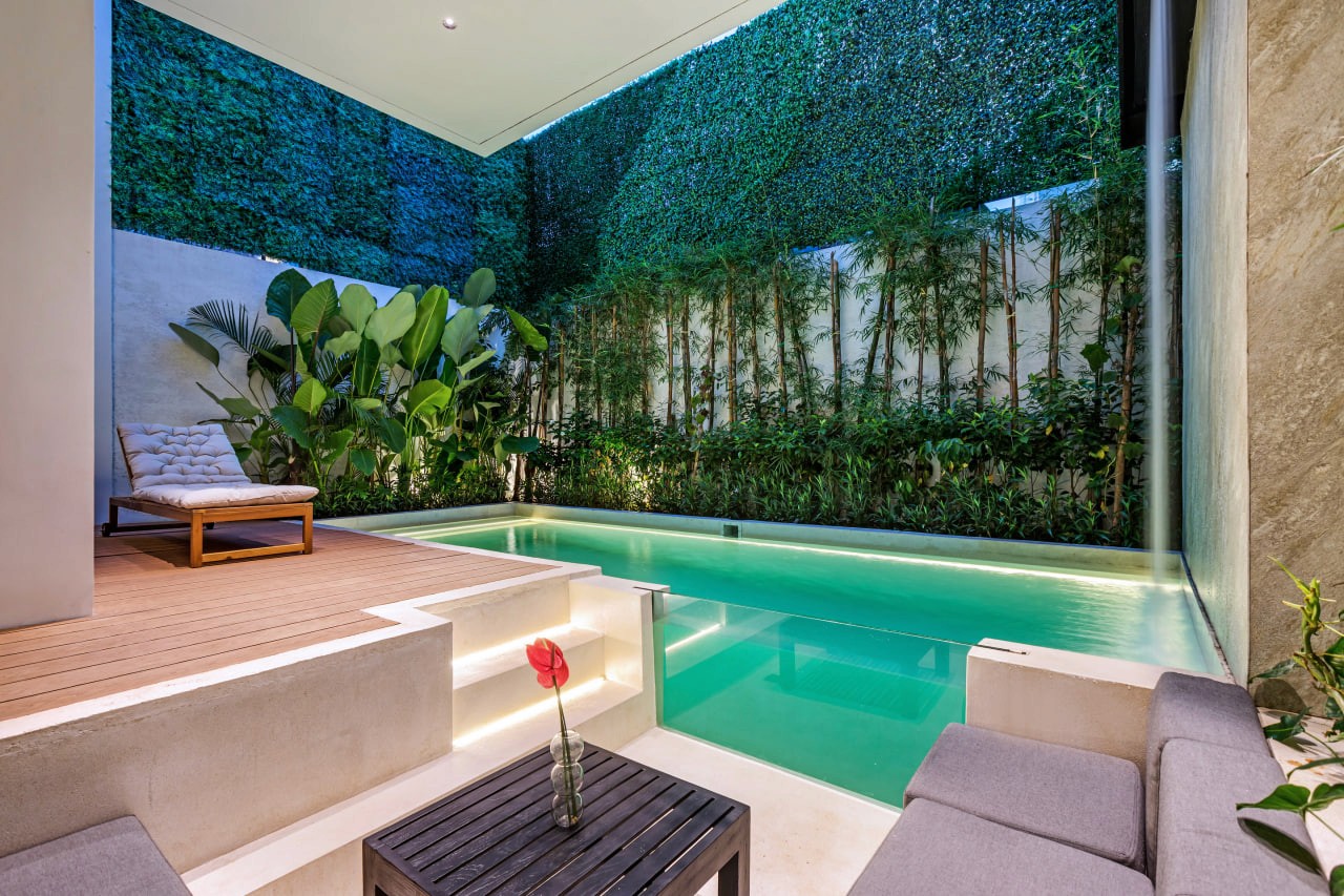 2-bedroom designer villa with 7-meter ceilings in Canggu